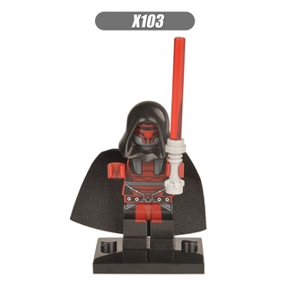 Compatible with Lego Mini Figures Toys X103 Star Wars Series Black Warrior Darth Raven Assembled Minifigure Building Blocks Foreign Trade Toy Legoing