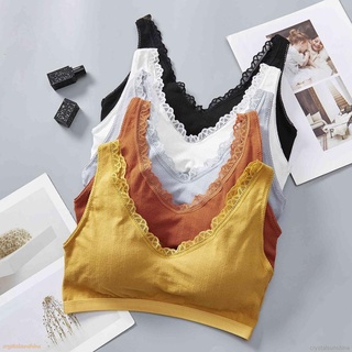 Stretch Vest Style Sports Bra Lace Beauty Back Tube Top Anti-lightning Wide Straps Without Steel Ring