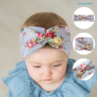 mm banda para el cabello con estampado floral/accesorios para el cabello transpirables/bebé/cruz/nudo/diadema para fotografía