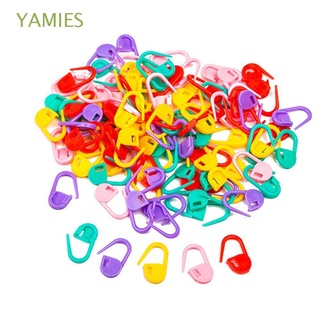 YAMIES New Markers Holder High Quality Craft Crochet Locking Stitch Mix Color Mini Knitting 100Pcs Plastic Needle Clip/Multicolor