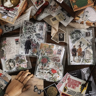 Journamm 100 Unids/Pack Vintage DIY Scrapbooking Suministros Paquete Para Collage Álbum De Fotos Decoración De Diario Basura Mascotas Pegatinas De Papel Artesanal