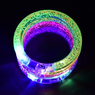 (top) pulseras de luz led de voz controlada por sonido unisex/pulseras activadas con brillo flash [lucaiitop]