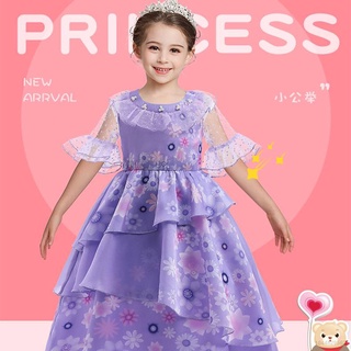 Caliente Disney Encanto ISABELA Cosplay Disfraz De Princesa Vestido Para Niños Niñas Verano Halloween Fiesta De Rendimiento