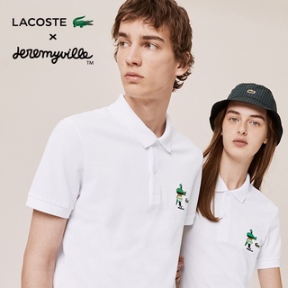 LACOSTE X Jeremyville artist co-branded POLO shirt with lapels and short sleeves for men and women |PH0409