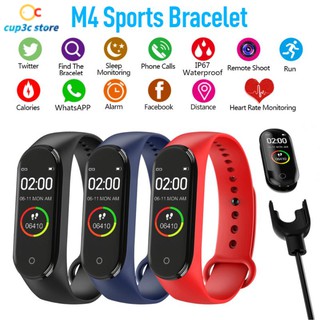 Reloj inteligente m4 para hombre a la Moda para mujer reloj de frecuencia cardiaca Bluetooth monitor presión arterial pulsera fitness/MI Band 4/MI 4