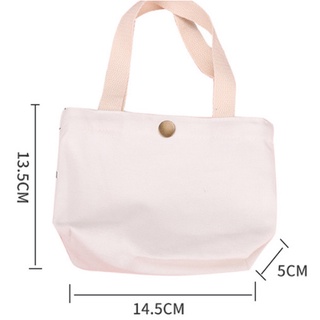 Bolso de lona Mini bolso hecho a mano lindo pequeño bolso de tela bolsa de estudiante compras lindo bolso (6)