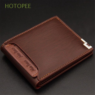HOTOPEE Soft Zipper Purse Retro Bifold Money Clip Men Leather Wallet Credit Fashion Slim Business ID Card Holder/Multicolor