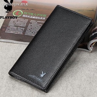 ►✢☽Playboy men long Wallet Casual Soft Leather Youth Wallet Men s Trendy Card Holder Multi-card Coin Purse