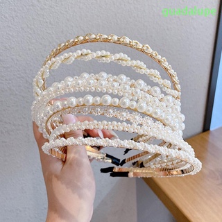 GUADALUPE12 Muchachas Diadema de perlas Moda Banda para el cabello Cabecera Arco estilo coreano Sombreros Flor Mujer Con cuentas Accesorios para el cabello