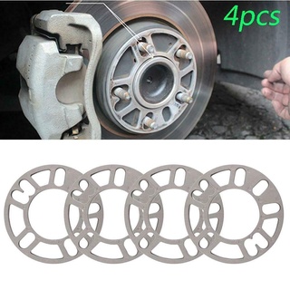 4pcs 5 mm separadores de ruedas de coche adaptador de Shims placa de aleación de aluminio para 4/5 pernos