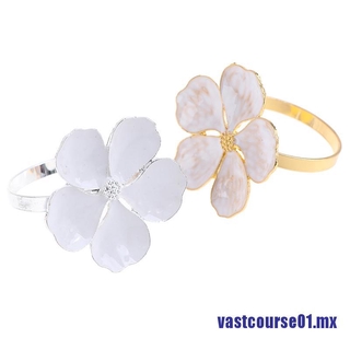 【course】6pc Wedding simple plum napkin napkin 5 petals lucky flower napkin ring napkin (2)