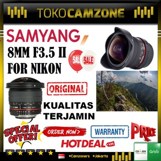 Samyang 8mm F/3.5 asférico si MC ojo de pez CS II DH (capucha desmontable) para Nikon