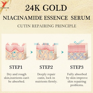 【YEEXISHOP】 AUQUEST 24K Gold Niacinamide Essence Face Serum Moisturizing Whitening Firming Anti Aging Anti Wrinkle Skin Care 15ml (9)