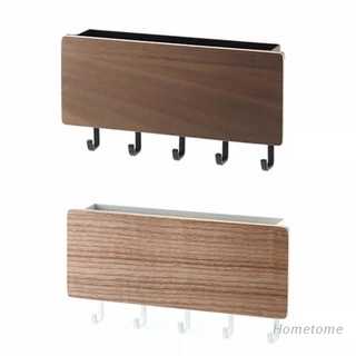 hom - estante de almacenamiento de pared nórdico moderno de madera, colgador de llaves de puerta, decoración para colgar en el hogar (1)