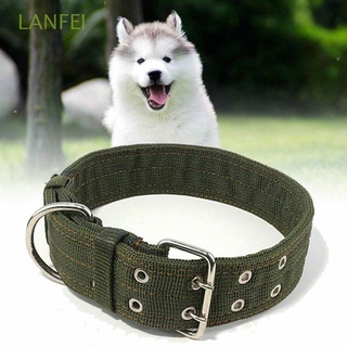 LANFEI Nylon Collar de perro Doble Collar Correa para el cuello Ajustable Para perro mediano grande Ensanchamiento|Hebilla de metal Espesado Suministros de mascotas