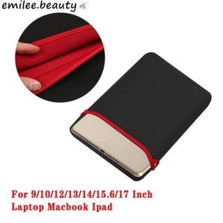 EMILEE 9"-17" funda Universal impermeable para MacBook Pro portátil bolsa Ultra delgada completa protectora a prueba de golpes suave de alta calidad ordenador portátil