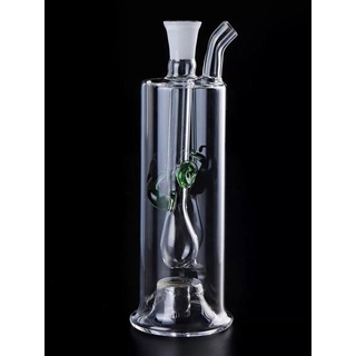 Glass Water Pipe Three-color LED Glass Hookah Bong Straight Glass Pipe Holder (9)