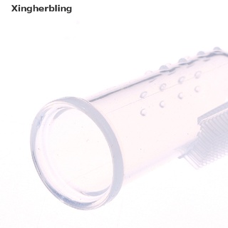 xlmx 1 pza cepillo de dientes súper suave para dedo para mascotas/cepillo de peluche para perros/herramienta de dientes de mal aliento caliente