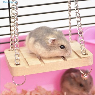 thatsakes Creative Hamster Chew Toys Small Pet Ladder Swing Toy Set Emotional Comfort for Rabbit