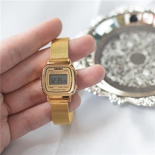 [Flash] Reloj dorado para damas reloj impermeable de cuarzo para damas reloj LED digital para damas