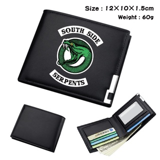 Men's and Women's Fashion RIVERDALE Pattern Casual Black Short Wallet Children's Coin Purse Gift