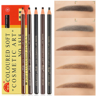 albania lápiz de cejas de textura suave a prueba de manchas de 5 colores de ojos marrón pluma de maquillaje para estudiantes (1)