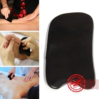 Gua Sha Cure Black Soft Massage Board Natural Tool Healthy K6C1