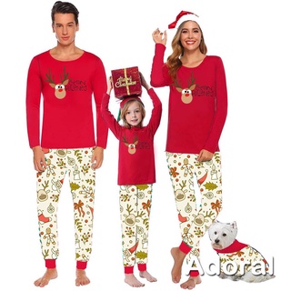 Ccct-family coincidencia de pijamas de navidad, Tops de dibujos animados con pantalones traje/traje de dormir para bebé, niños, adolescentes, adultos