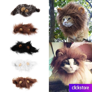 Mascota disfraz de león melena peluca para gato Halloween fiesta de navidad vestido con oreja clickstore