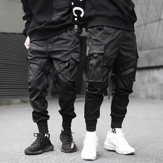 M-3XL Fashion Men Casual Cargo pants Elastic waist design