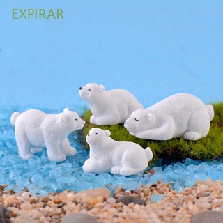 expirar 1 pc diy accesorios simulación oso blanco decoración del hogar miniaturas oso polar figuritas micro paisaje mini modelo de hadas jardín animal