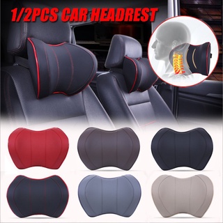 cómodos almohadas asiento de coche espacio memoria de algodón de cuero reposacabezas en forma de u almohada para el cuello al aire libre de viaje