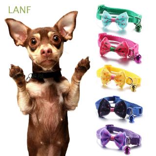 LANF Cachorro Gato Accesorios Campana Colgante Bowknot Mascotas Suministros Collar De Perro