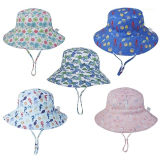 San* Baby Sun gorra lindo de dibujos animados gorra protectora verano playa Floppy cubo sombrero para bebés niños niñas