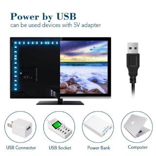 Tira de luz LED 2835 5050 USB RGB de TV Luces flexibles Decoración DC5V para pantalla de monitor de PC de escritorio (4)