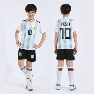 2018 FIFA copa del mundo Argentina Home No.10 Messi Kids Jersey Jersi ropa de fútbol