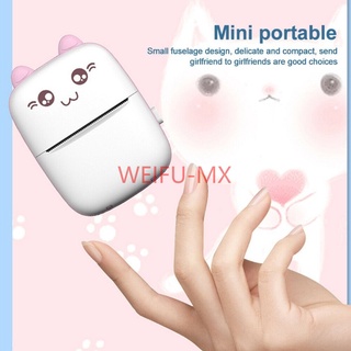 WEIFU-MX en stock Mini portátil para teléfono móvil inalámbrico Bluetooth impresora térmica foto etiqueta impresora de papel impreso hoja