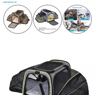 pagesmong Practical Dog Carrier Compact Expandable Pet Carrier Supplies Waterproof for Travel