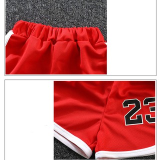 Conjunto De ropa para bebé/niño/Camiseta De baloncesto 90-150cm y pantalones cortos (9)