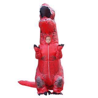 Disfraz inflable de dinosaurio T Rex niños vestido traje de Halloween Unisex Blowup Cosplay (5)