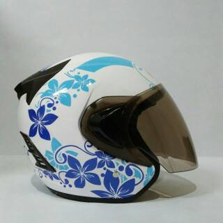 Thi casco flor azul blanco - SNI