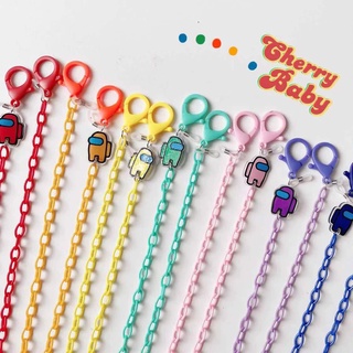 New creative cartoon candy color acrylic lanyard necklace glasses chain earphone chain lanyard