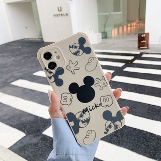 Mickey Minnie Case iPhone 12 Pro Max 11 XR X XS 7 8 Plus Casing Cute Cartoon Disney Lovely Couple Shockproof Corner Protection Lens Protector Anti-Scratch Bumper Square Soft TPU Phone Cover SE 2020 12Mini 8Plus 7Plus (4)