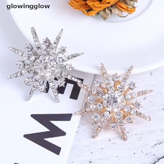 Glwg Broche De Diamante De Plata Con Pedrería De Diamantes De Imitación De Cristal Navidad Regalo Brillo