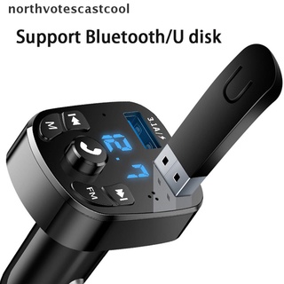 northvotescastcool bluetooth versión 5.0 fm transmisor reproductor de coche kit de tarjeta cargador de coche quick nvcc