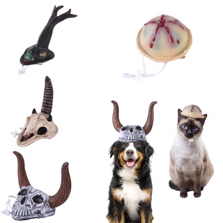 Halloween Pet Hat Frightening Dress Up Cap Pet Fun Headdress Cosplay Accessories For Cat Dog