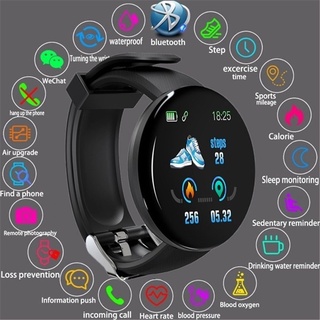 d18 ronda bluetooth smart watch hombres mujeres presión arterial monitor de frecuencia cardíaca impermeable deporte fitness tracker smartwatch 2021