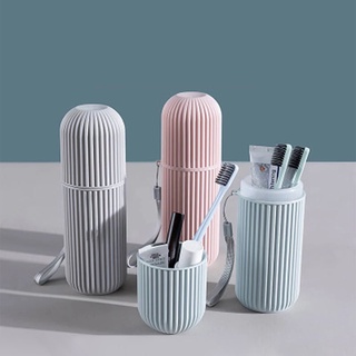 Cepillo de dientes portátil soporte de pasta de dientes caja de almacenamiento almacenamiento doméstico taza de cepillado accesorios de baño viaje en casa taza de cepillado