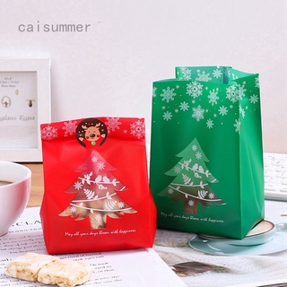 50 bolsas de regalo para árbol de navidad, diseño de copos de nieve, bolsa de embalaje para hornear, cajas de caramelo, decoraciones de navidad para el hogar