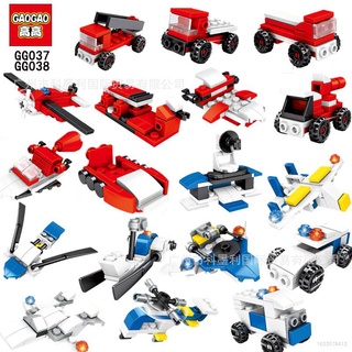 10 en 1 camión de bomberos ambulancia minifigura bloques de construcción figura de acción muñecas niños montaje educativo juguetes regalo para niños